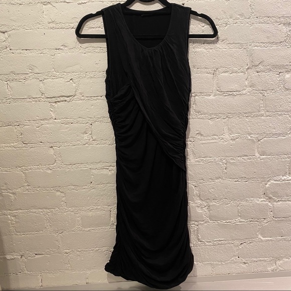 Early 2000s vintage CLUB MONACO Black fitted dress Helmut Lang Alexander Wang S - Picture 4 of 5